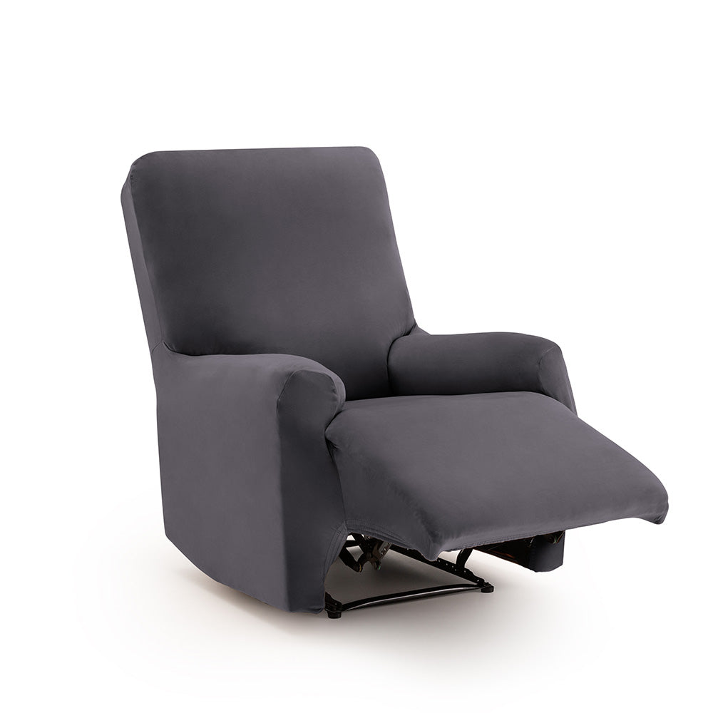 Husă fotoliu recliner Sofazip Bellagio, velvet, culoare gri închis
