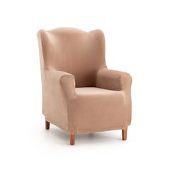 Husă elastică pentru fotoliu Wingchair, Sofazip Bellagio, cu efect de respingere a lichidelor, culoare bej