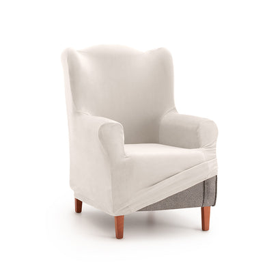 Husă elastică pentru fotoliu Wingchair, Sofazip Bellagio, cu efect de respingere a lichidelor, culoare ivory