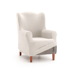 Husă elastică pentru fotoliu Wingchair, Sofazip Bellagio, cu efect de respingere a lichidelor, culoare ivory