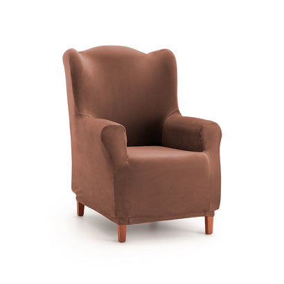 Husă elastică pentru fotoliu Wingchair, Sofazip Bellagio, cu efect de respingere a lichidelor, culoare maro