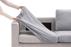 Huse pentru perne de canapea Sofazip Bellagio Cushion, elastice, culoare gri deschis