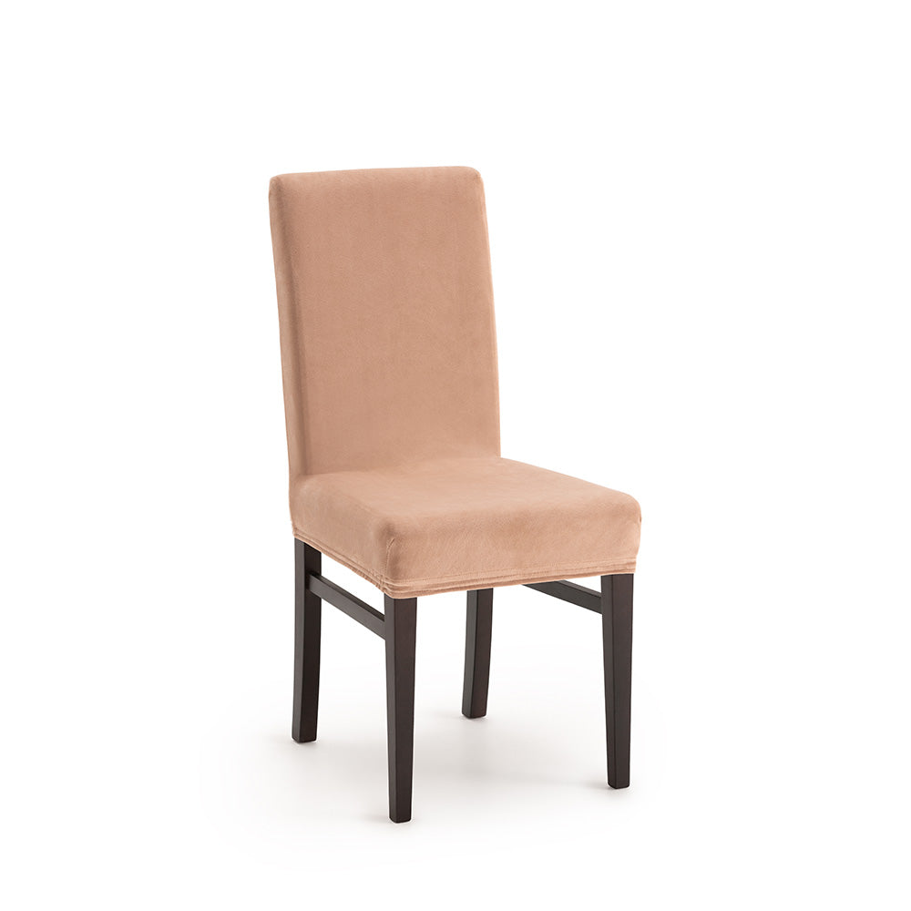 Set 2 huse scaun Sofazip Bellagio, velvet, culoare bej
