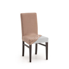 Set 2 huse scaun Sofazip Bellagio, velvet, culoare cappuccino