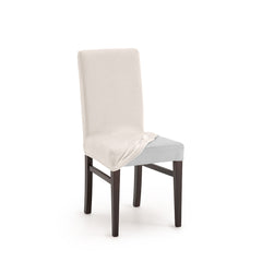 Set 2 huse scaun Sofazip Bellagio, velvet, culoare ivory
