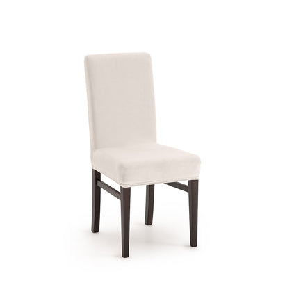 Set 2 huse scaun Sofazip Bellagio, velvet, culoare ivory