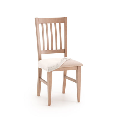 Set 2 huse scaun pentru șezut Sofazip Bellagio, velvet, culoare ivory