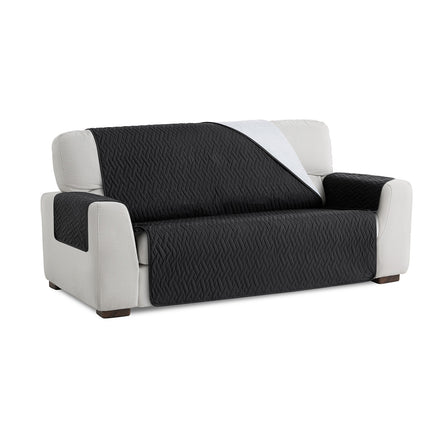 Husă canapea impermeabilă matlasată Sofazip, culoare Negru