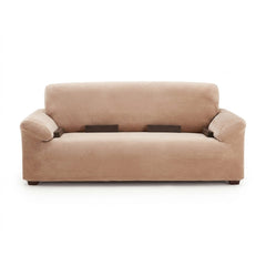 Husă canapea velvet , elastica SofaZip Bellagio, cu efect de respingere a lichidelor, bej