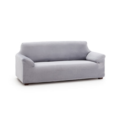 Husă canapea velvet , elastica SofaZip Bellagio, cu efect de respingere a lichidelor, gri deschis