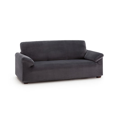 Husă canapea velvet , elastica SofaZip Bellagio, cu efect de respingere a lichidelor, gri închis