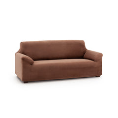 Husă canapea velvet , elastica SofaZip Bellagio, cu efect de respingere a lichidelor, maro