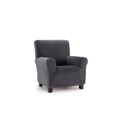 Husă canapea velvet , elastica SofaZip Bellagio, cu efect de respingere a lichidelor, gri închis