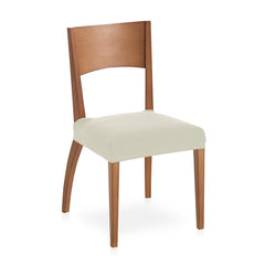 Set 2 huse scaun pentru șezut Sofazip, material microfibră, culoare ivory