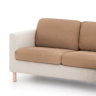 Huse pentru perne de canapea / colțar Sofazip Patternfit Cushion, elastice, culoare caramel