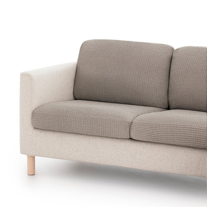 Huse pentru perne de canapea / colțar Sofazip Patternfit Cushion, elastice, culoare gri deschis