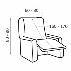 Husa recliner Microfibra Maro