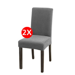 Set 2 huse scaun Sofazip, material microfibră, culoare gri
