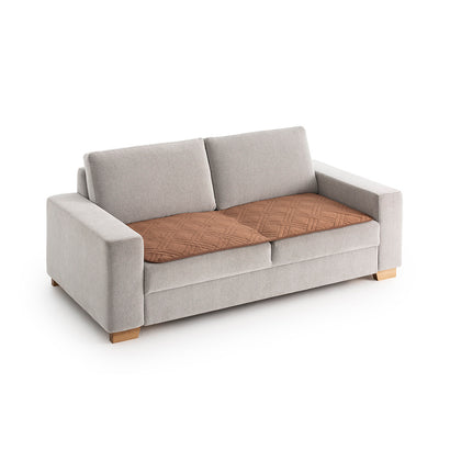 Topper canapea matlasat Sofazip Velvet antiaderent, plăcut la atingere, culoare maro