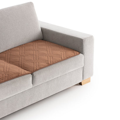 Topper canapea matlasat Sofazip Velvet antiaderent, plăcut la atingere, culoare maro