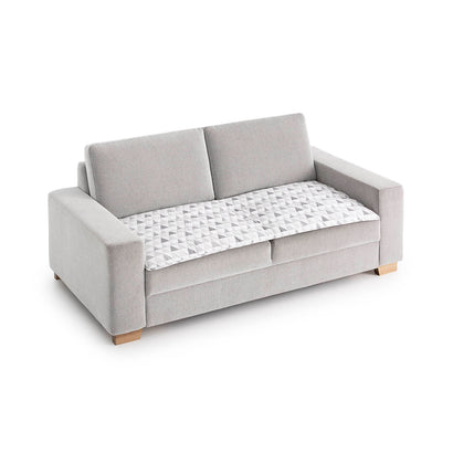 Topper matlasat Sofazip „ZAZU”, antiaderent, gros si moale, print scandinav