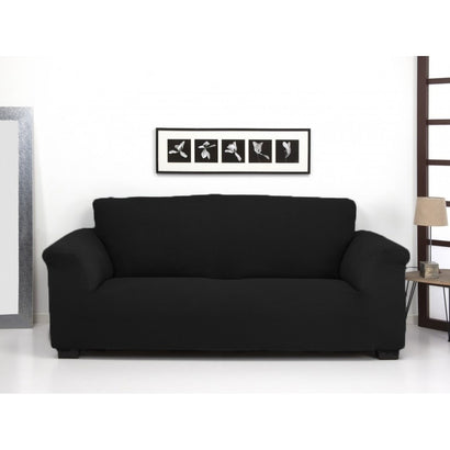 Husă premium canapea Sofazip PatternFit, elastică, culoare negru