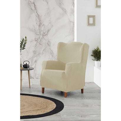 Husă fotoliu wingchair Sofazip, material microfibră, culoare bej