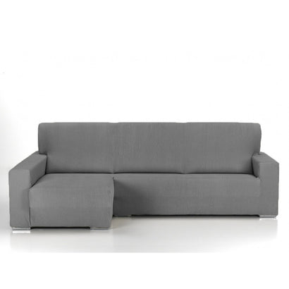 Husă premium colțar cu sezlong Sofazip PatternFit, elastică. culoare gri închis