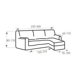 Husa coltar cu sezlong PatternFit Maro