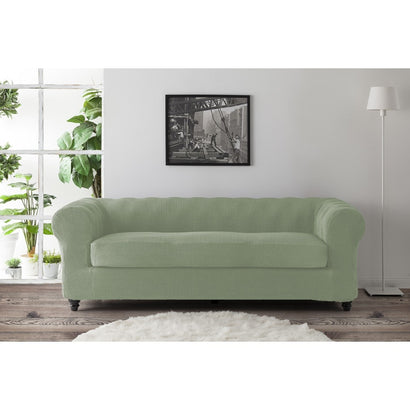 Husă canapea chesterfield Sofazip Patternfit, culoare mentă