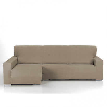 Husă premium colțar cu sezlong Sofazip PatternFit, elastică. culoare sand