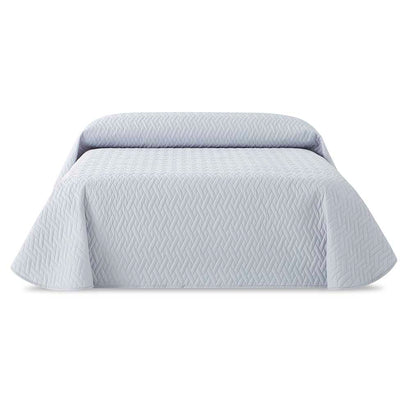 Cuvertură pat impermeabilă matlasată Sofazip Teflon®, culoare gri deschis