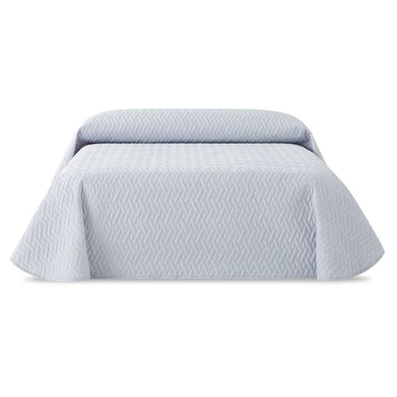 Cuvertură pat impermeabilă matlasată Sofazip Teflon®, culoare gri deschis