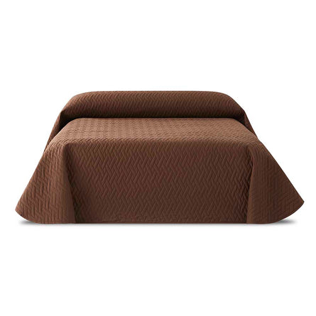 Cuvertură pat impermeabilă matlasată Sofazip Teflon®, culoare maro