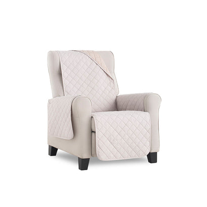 Husă canapea matlasată Sofazip cu două fețe, culoare ivory-bej