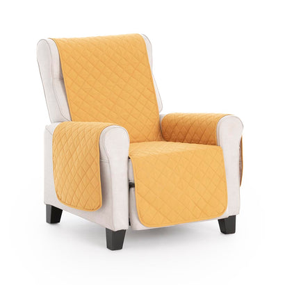 Husă canapea matlasată Sofazip cu două fețe, culoare muștar-ivory