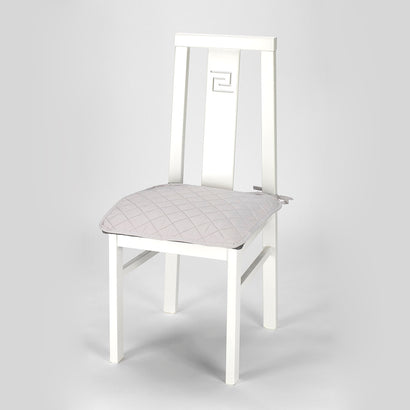 Set 6 buc Husă scaun matlasată Sofazip pentru șezut, culoare ivory