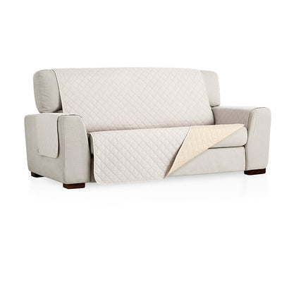 Husă canapea matlasată Sofazip cu două fețe, culoare ivory-bej